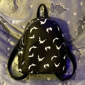 Bat print mini backpack